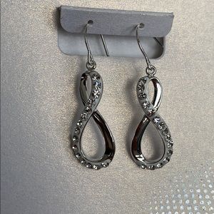 Silver eternity earrings